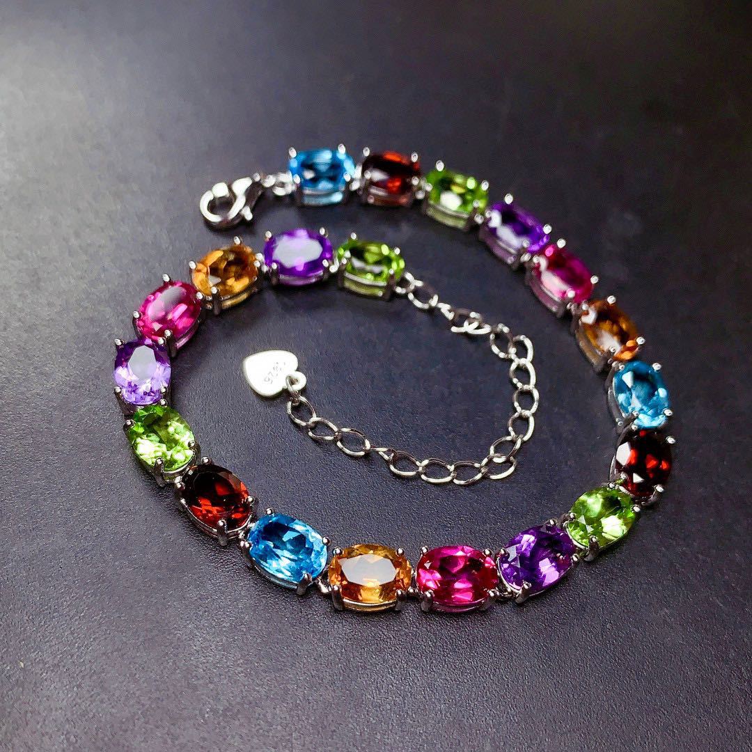 Pulseira de Zircônias Coloridas de Prata Velavue