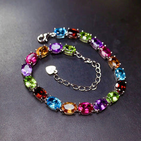 Pulseira de Zircônias Coloridas de Prata Velavue
