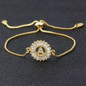 Pulseira Inicial Letra com Zircônia Velavue