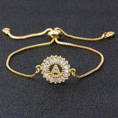 Pulseira Inicial Letra com Zircônia Velavue
