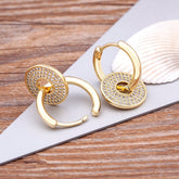 Brinco Argola Circulo com Cristais de Zircônia Velavue