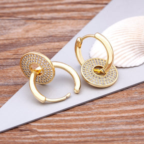 Brinco Argola Circulo com Cristais de Zircônia Velavue