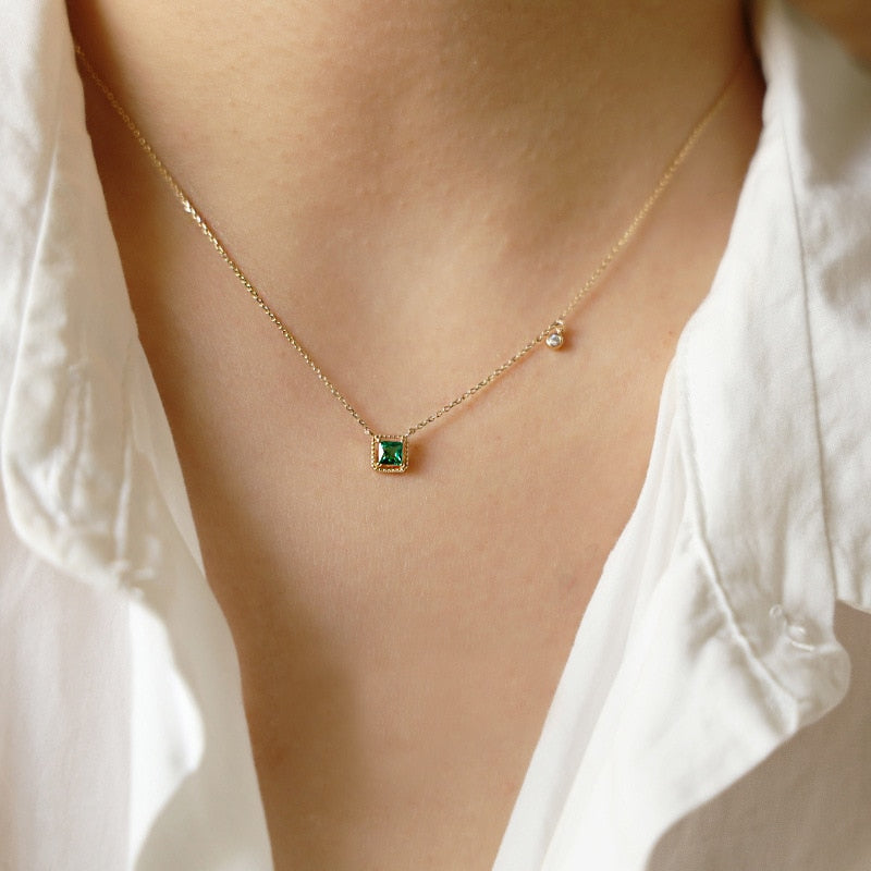 Colar Banhado a Ouro 18k com Cristal de Zircônia + Brinde Velavue