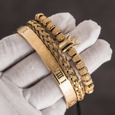 Pulseira Roman King Banhada a Ouro 18k Velavue