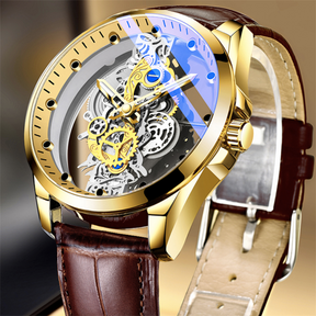 Relógio Modern Vazado com Pulseira de Couro Velavue