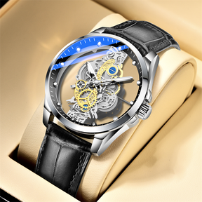 Relógio Modern Vazado com Pulseira de Couro Velavue