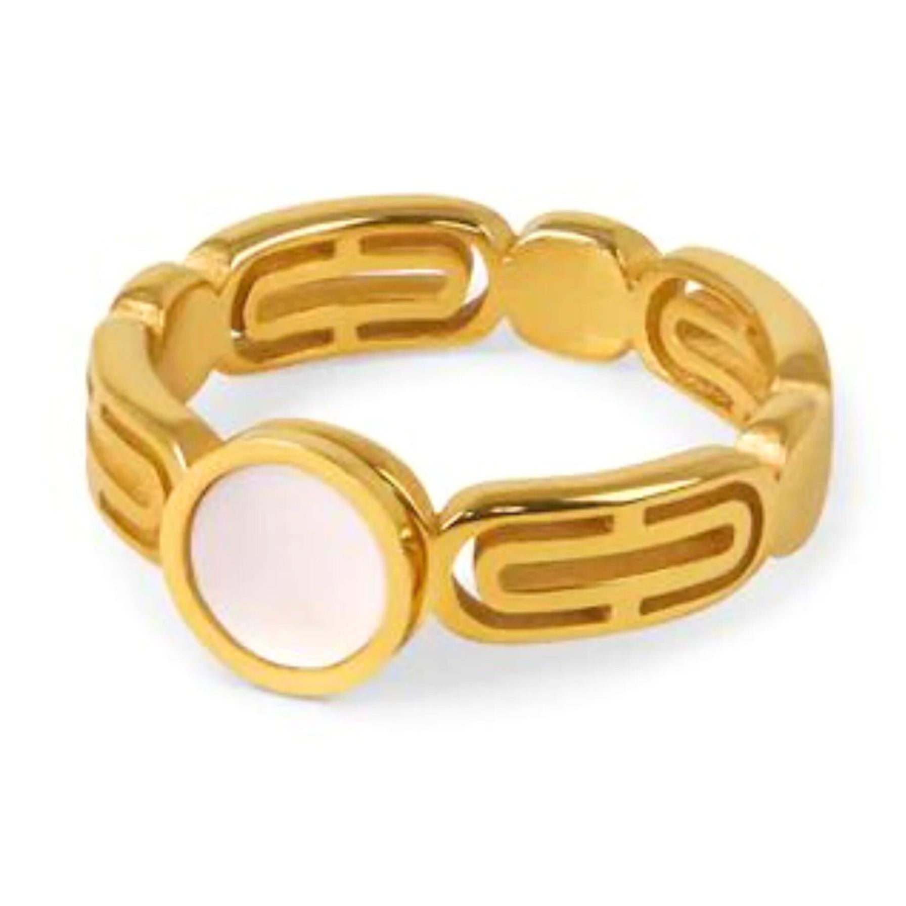 Anel Minimalista Athena Banhado a Ouro 18k Velavue
