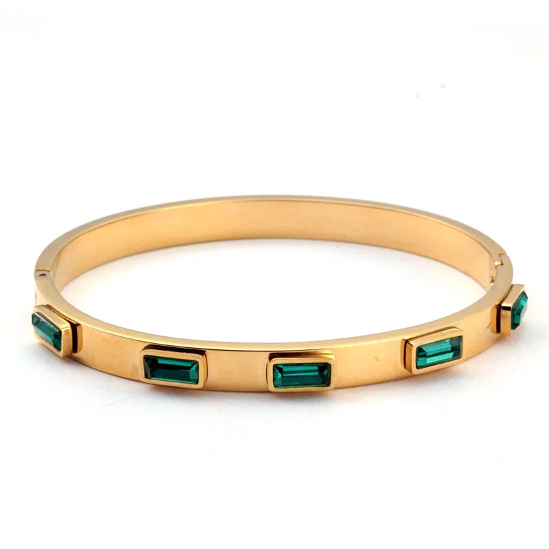 Bracelete com Pedras Verdes Velavue