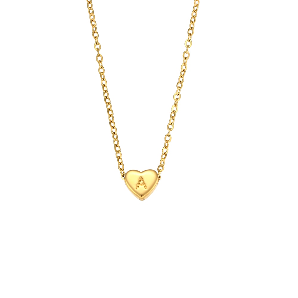 Colar com Pingente Letra Inicial Banhado a Ouro 18k Velavue