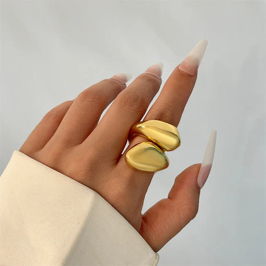 Anel Ajustável Dourado Vintage Velavue