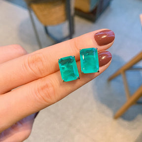 Conjunto Colar e Brincos Pedra de Turmalina Paraíba - Prata 925 Velavue
