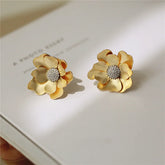 Brinco Flor Folhado a Ouro Velavue