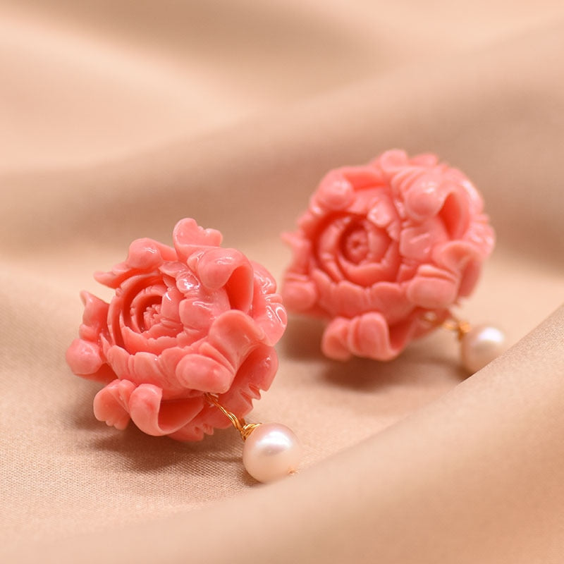 Brinco Flor com Pérola Velavue
