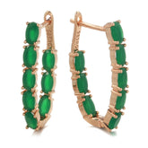 Brinco Argola com Cristais de Zircônia Verde Velavue