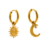 Brinco Lua e Sol com Cristal de Zircônia Velavue