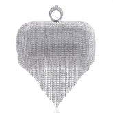Bolsa Feminina com Strass e Franjas Luxe Velavue