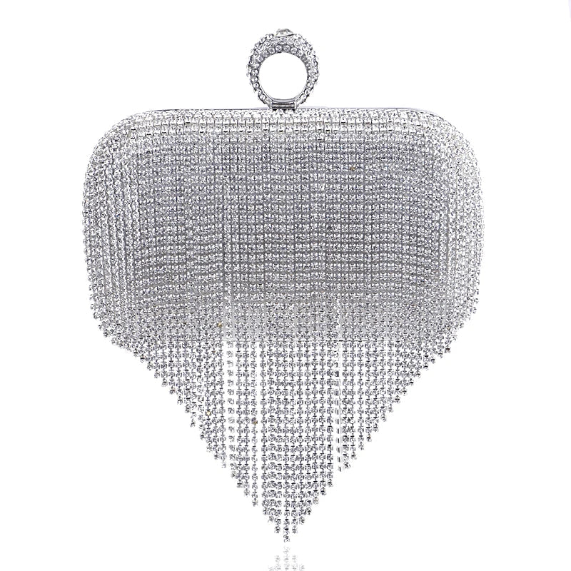 Bolsa Feminina com Strass e Franjas Luxe Velavue