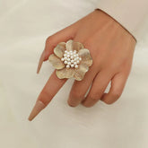 Anel Flor Luxury Ajustável Velavue
