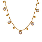 Colar Banhado a Ouro 18k com Cristais de Zircônia Velavue