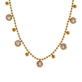 Colar Banhado a Ouro 18k com Cristais de Zircônia Velavue