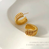 Brinco Dourado Meia Argola Velavue