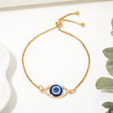 Pulseira Dourado Olho Grego com Zircônias Velavue