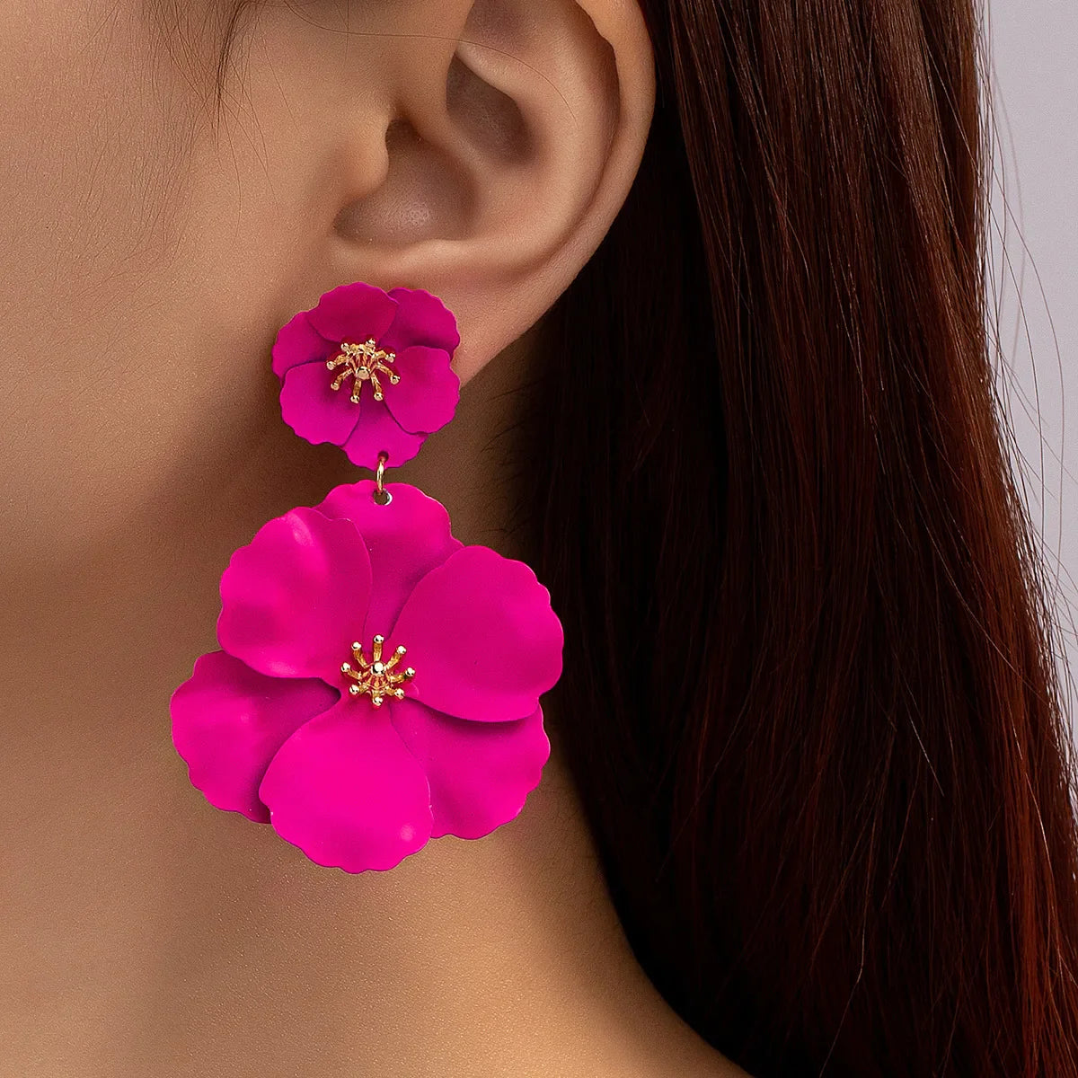Brinco Flor Pink Velavue