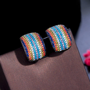 Brinco Colorido com Cristais de Zircônia Velavue