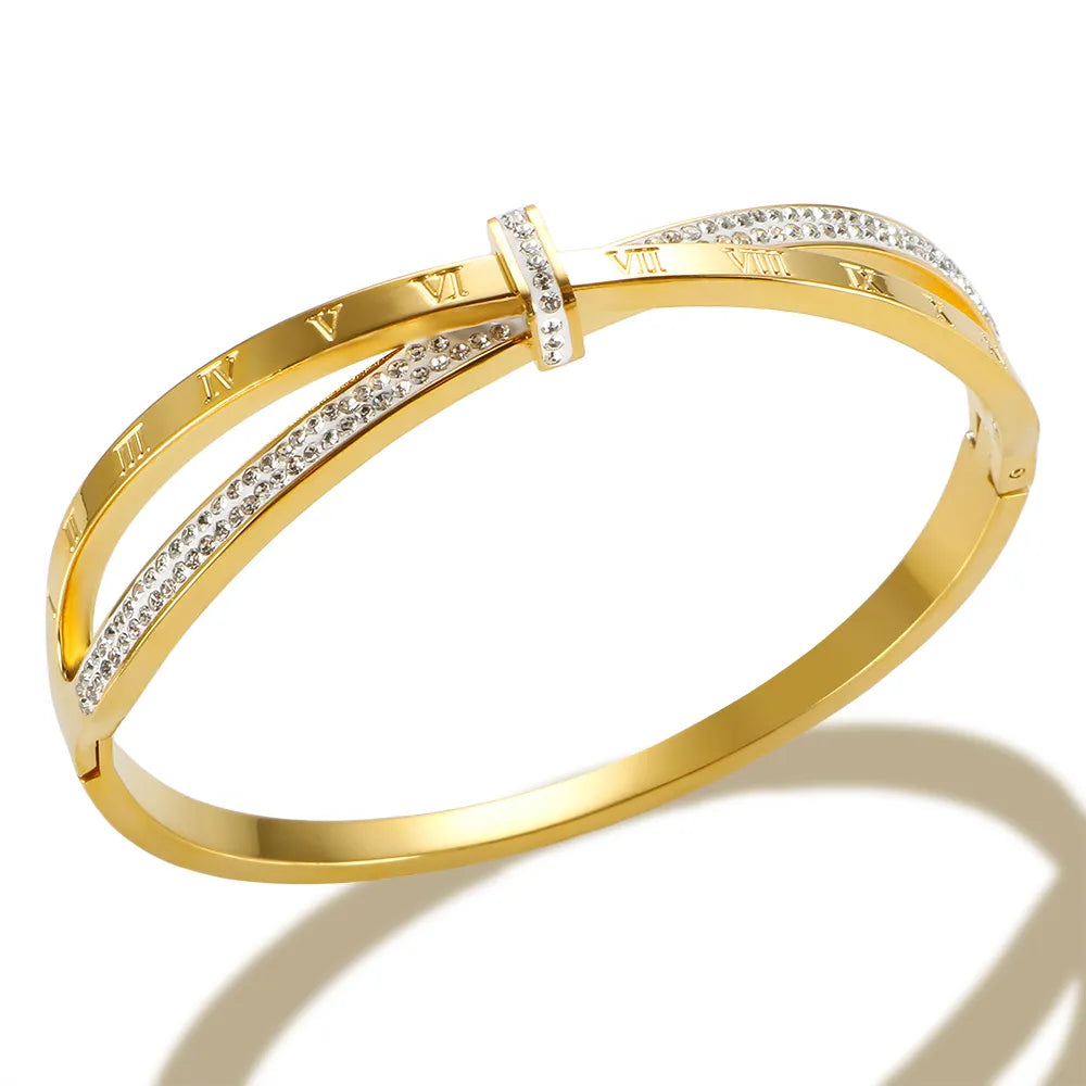 Bracelete Números Romanos Banhado a Ouro 18k Velavue