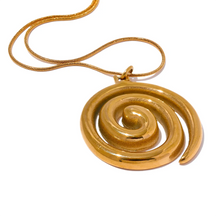 Colar Pingente Espiral Banhado a Ouro Velavue