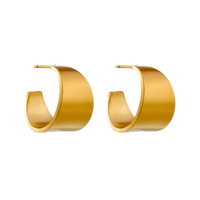 Brinco Meia Argola Dourado Velavue