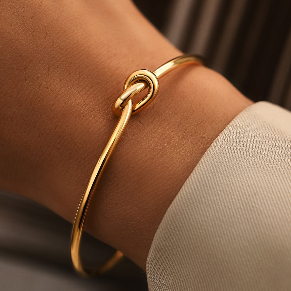 Bracelete Dourado Nó Velavue