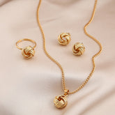 Conjunto Colar Anel e Brincos Torcidos Velavue