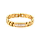 Pulseira Dourado com Zircônia Velavue