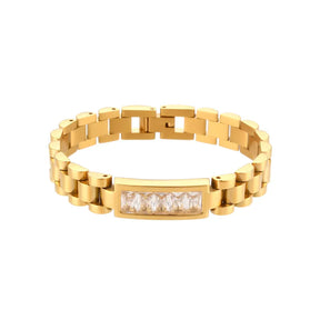 Pulseira Dourado com Zircônia Velavue