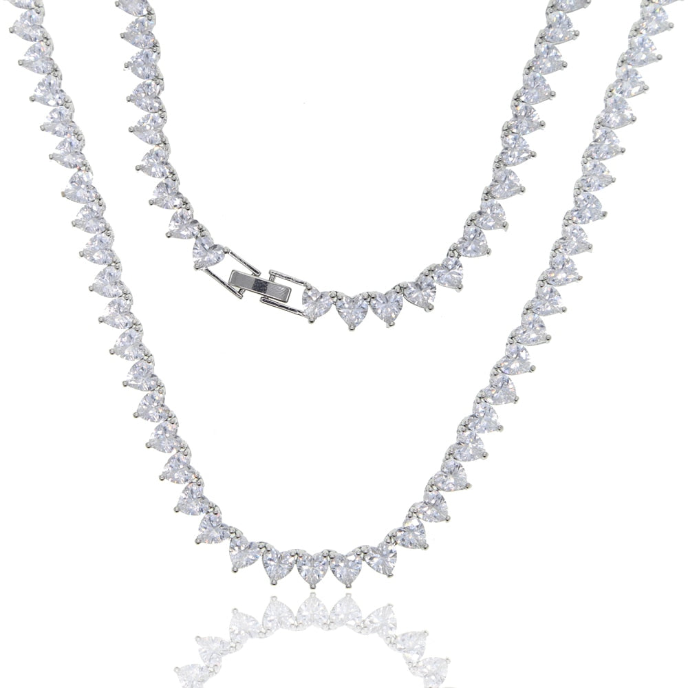 Colar Riviera Coração com Cristais de Zirconia Velavue
