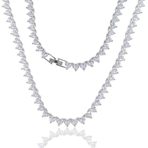 Colar Riviera Coração com Cristais de Zirconia Velavue