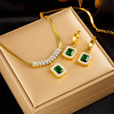 Conjunto Colar e Brincos com Cristais de Zircônia Velavue