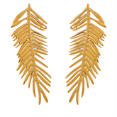 Brinco Dourado Folha Luxe Velavue