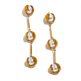 Brinco Longo com Pérolas Velavue