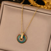 Conjunto Dourado com Pingente Vintage Retro Velavue