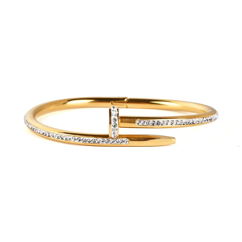 Bracelete Dourado com Zircônia Velavue