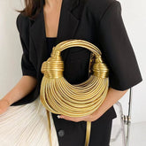 Bolsa Corda de Luxo Dourada Velavue