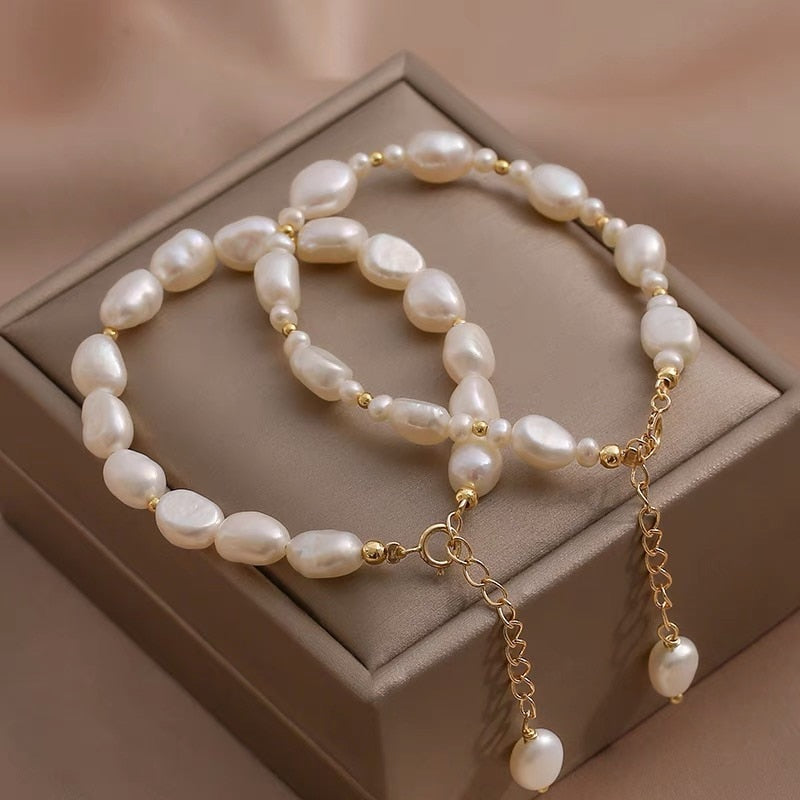 Pulseiras Unique com Pérolas Naturais Velavue