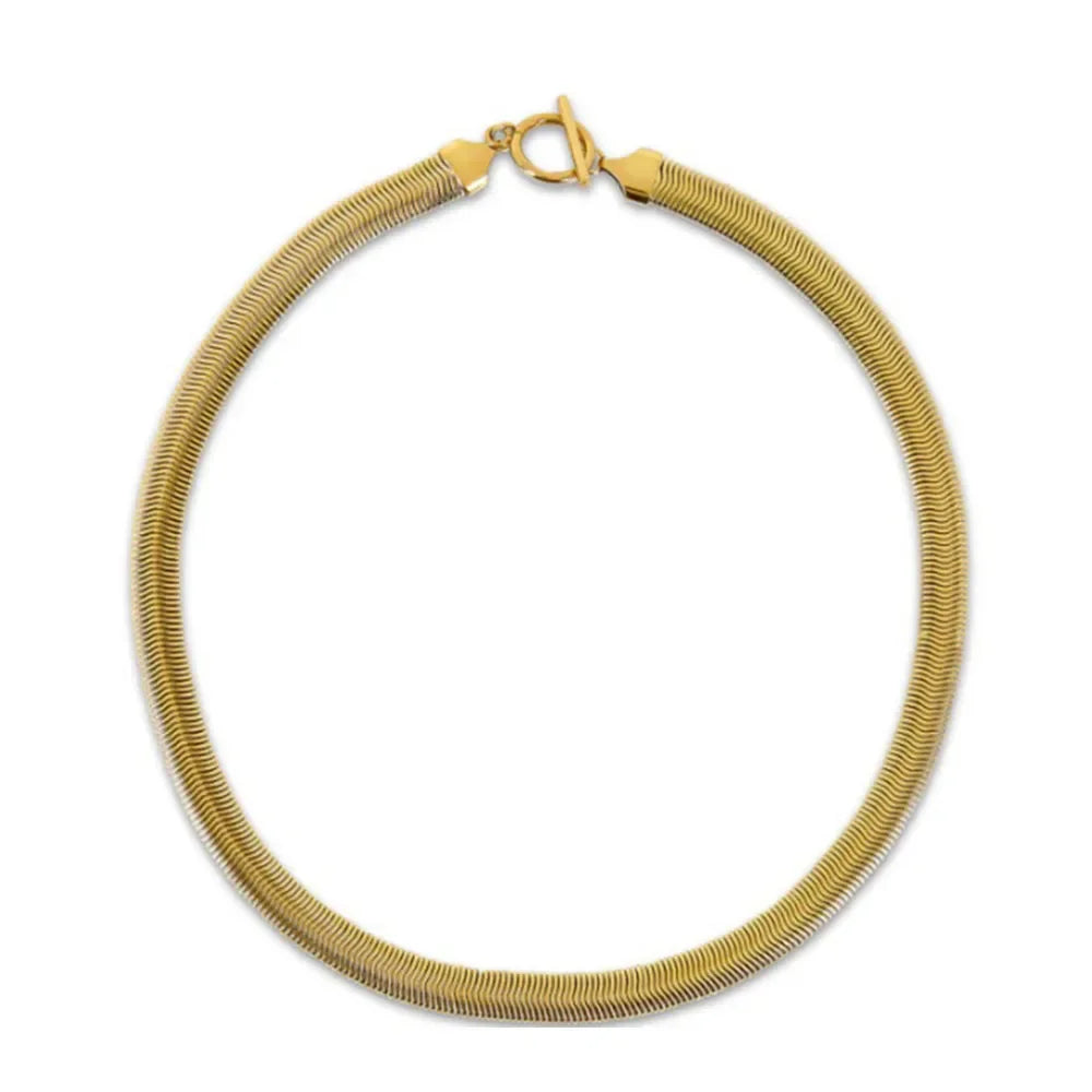 Colar Cobra Banhado a Ouro Velavue