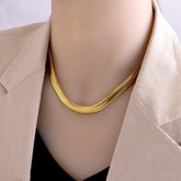 Colar Cobra Grossa Banhado a Ouro 18k Velavue