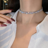 Gargantilha Riviera com Cristais de Zirconia em Cubos Velavue