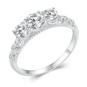 Anel Moissanite com Cristais de Zircônia Velavue
