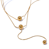 Colar Gravatinha Bolas Luxe Velavue