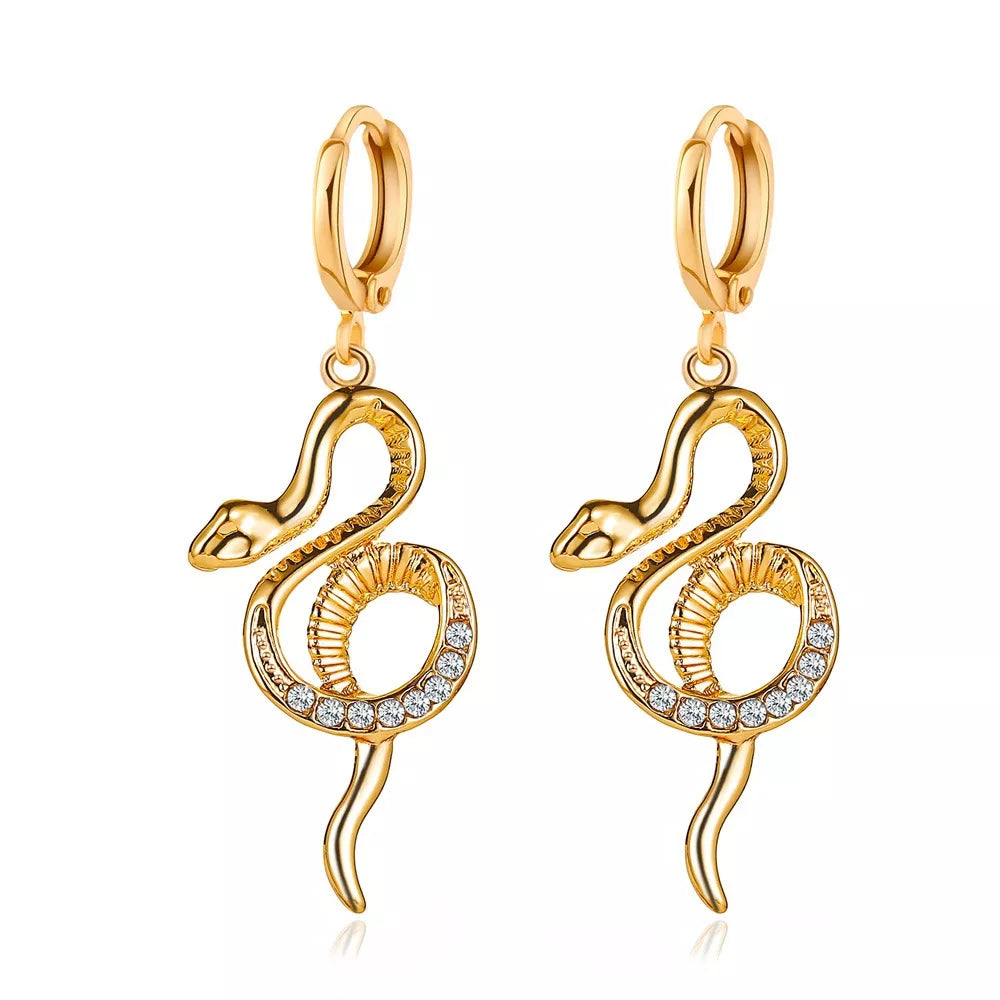 Brinco Cobra com Cristais de Zirônia Velavue